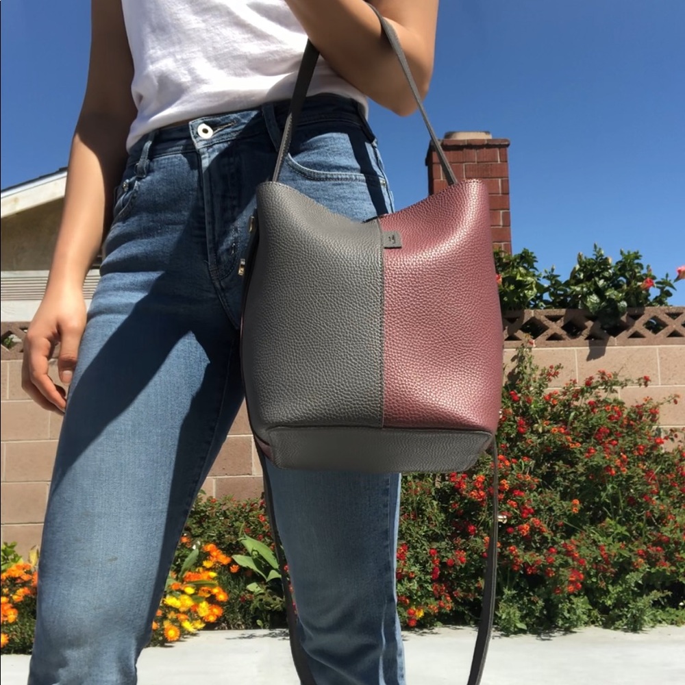 Gray & Burgundy Bag